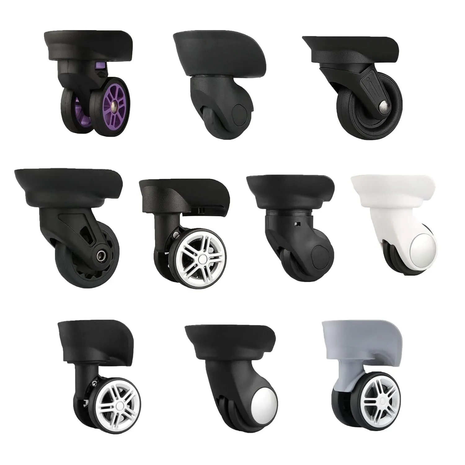 1 Pair Suitcase Luggage Replacement Casters Mute Roller for Travelling Bag Travel Suitcase