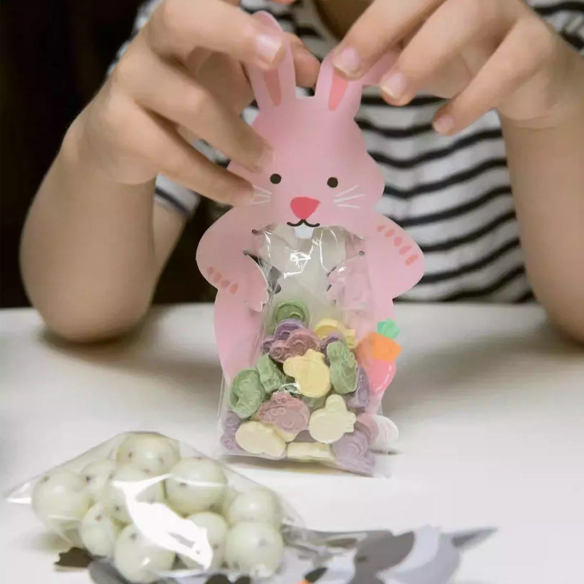 100pcs Cute 3D Cartoon Animal Candy Bags for Party Favors Birthday Gift Wrapping