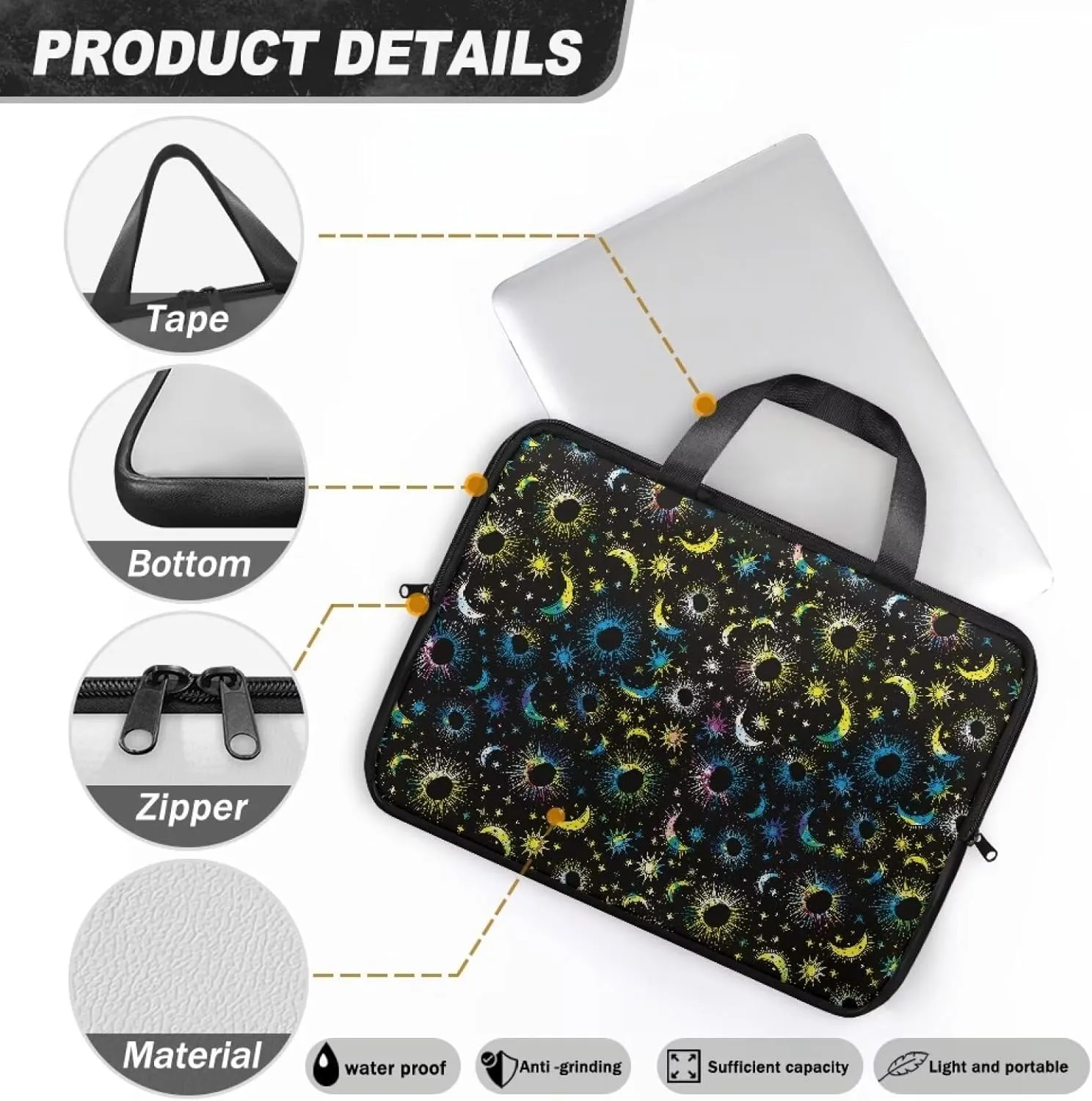 10"-17" Laptop Sleeve, Padded Laptop Case, Thin Portable Laptop Case Bag Compatible with Most of Laptop