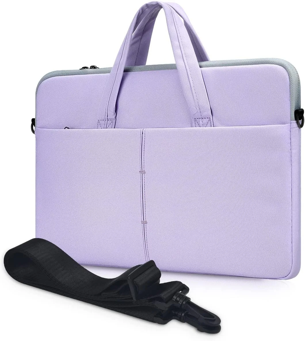 13.3 14 Inch Laptop Shoulder Bag Sleeve Case for Dell Latitude 14/ Inspiron 14 5410, 13.5-14.4 Surface Laptop Studio 6/5/4, HP Lenovo Acer ASUS Chromebook 14/ Stream 14/ IdeaPad/Swift 3,Purple