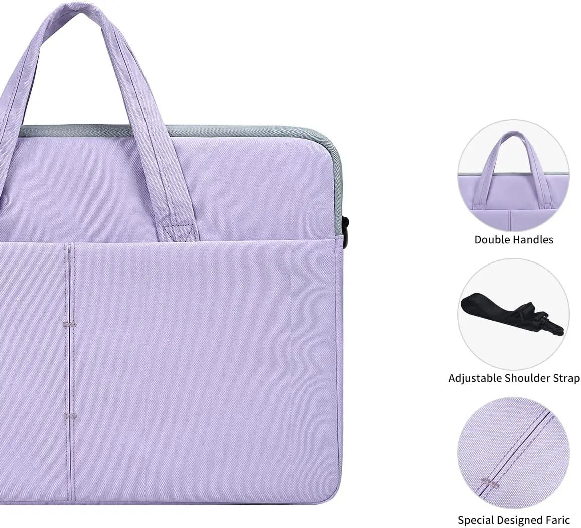 13.3 14 Inch Laptop Shoulder Bag Sleeve Case for Dell Latitude 14/ Inspiron 14 5410, 13.5-14.4 Surface Laptop Studio 6/5/4, HP Lenovo Acer ASUS Chromebook 14/ Stream 14/ IdeaPad/Swift 3,Purple
