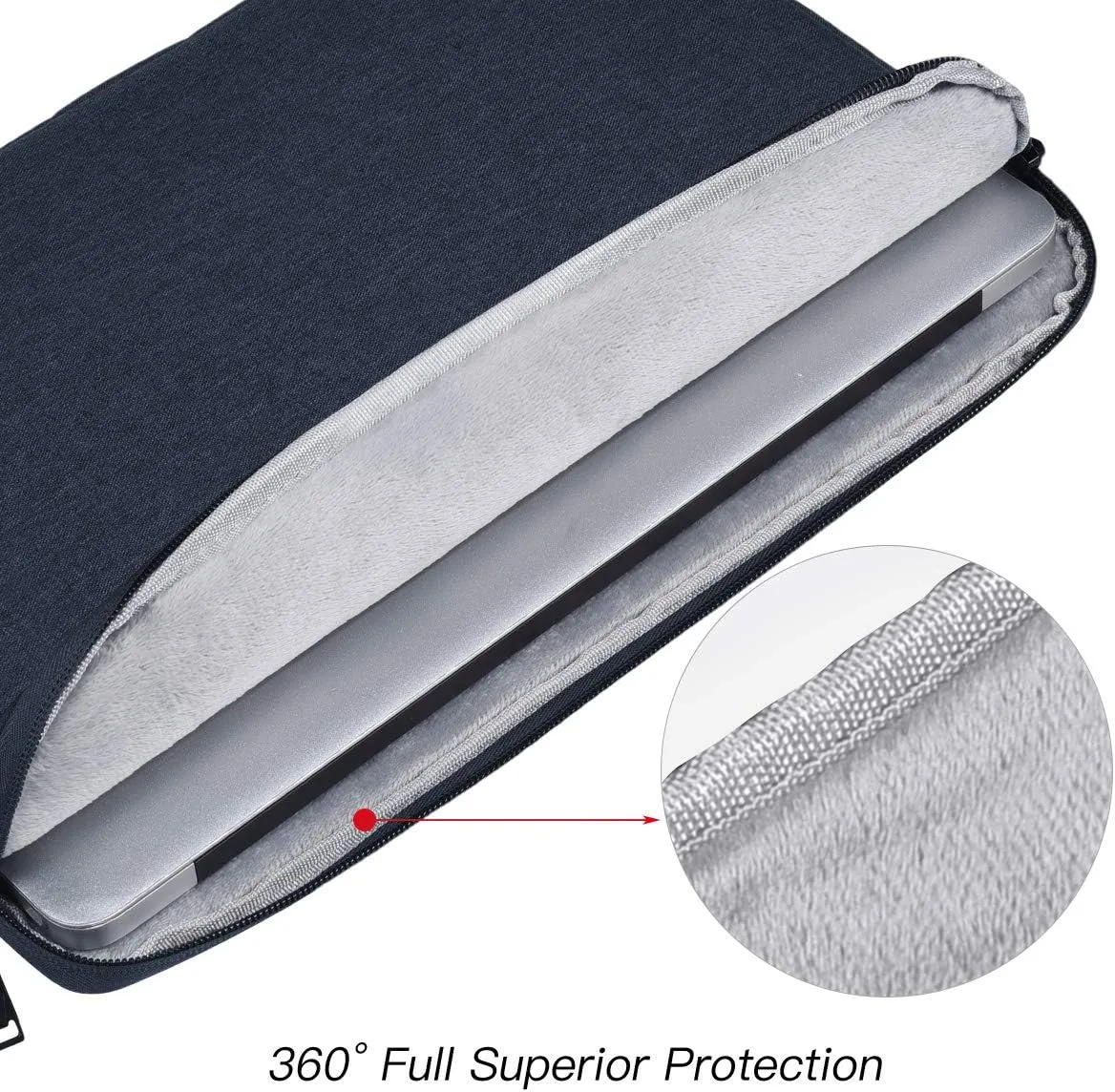 15.6 Inch Laptop Sleeve Case Bag for HP Envy x360/ Pavilion/Victus 15.6" Gaming Laptop, ASUS VivoBook 15.6/TUF/ZenBook 15, IdeaPad 3, Razer Blade 15.6, Acer Dell Samsung Chromebook, Navy Blue