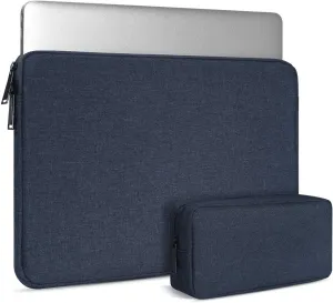 15.6 Inch Laptop Sleeve Case Bag for HP Envy x360/ Pavilion/Victus 15.6" Gaming Laptop, ASUS VivoBook 15.6/TUF/ZenBook 15, IdeaPad 3, Razer Blade 15.6, Acer Dell Samsung Chromebook, Navy Blue