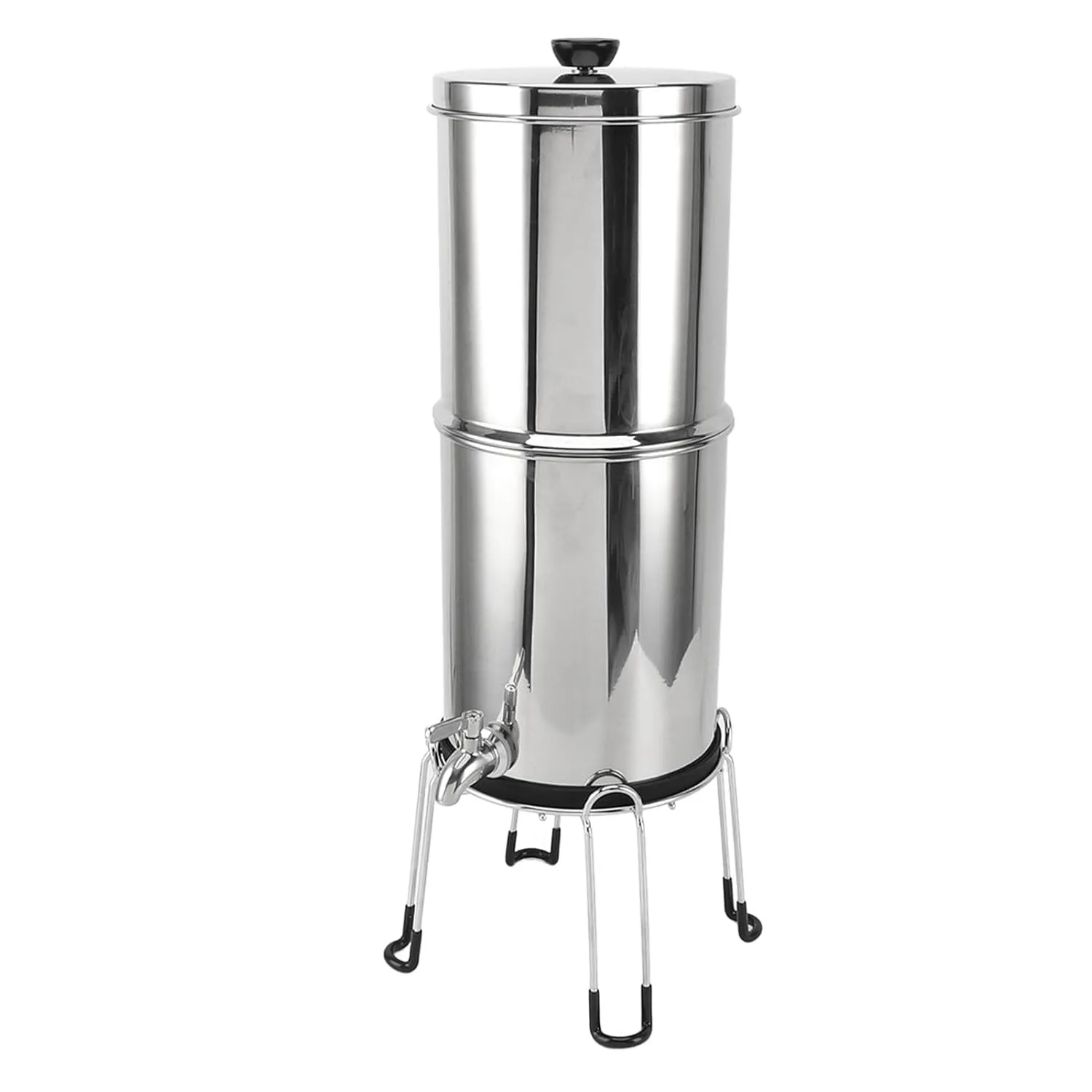 1.5GAL Fed Filtration System with 2 Filters Stainless Steel Water Dispenser Bucket for Home RV Outdoor Camping