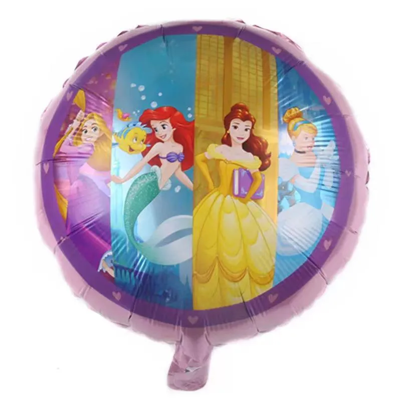 1pc 18 Inch Cartoon Round Belle Snow White Children Toy Inflatable Helium Foil Balloon Happy Birthday Baby Shower Party Decor