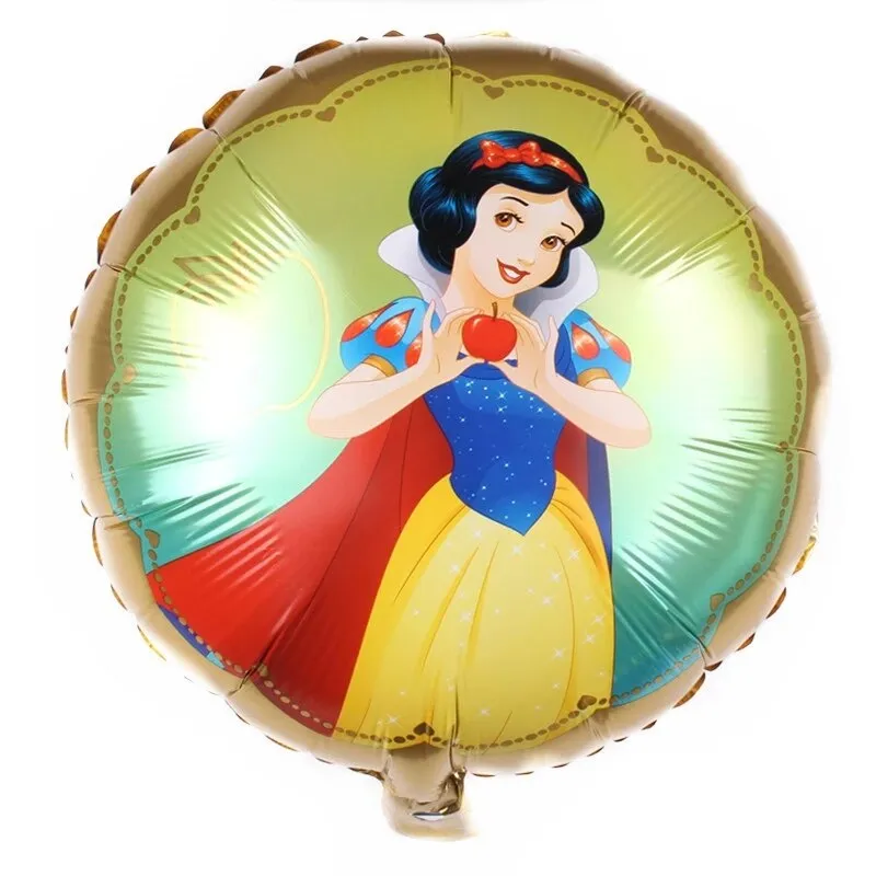 1pc 18 Inch Cartoon Round Belle Snow White Children Toy Inflatable Helium Foil Balloon Happy Birthday Baby Shower Party Decor
