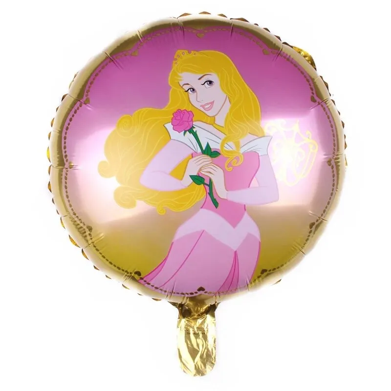 1pc 18 Inch Cartoon Round Belle Snow White Children Toy Inflatable Helium Foil Balloon Happy Birthday Baby Shower Party Decor
