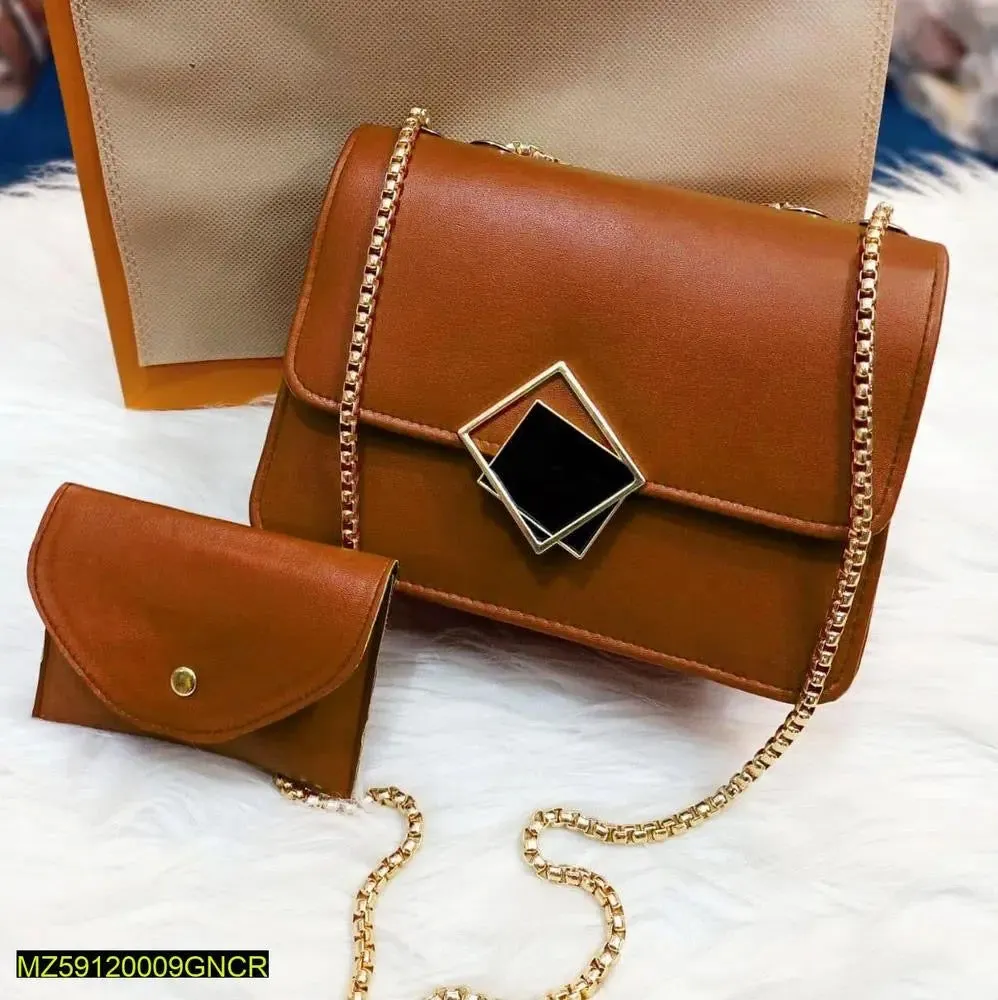 2 Pcs Pu Leather Hand Bag