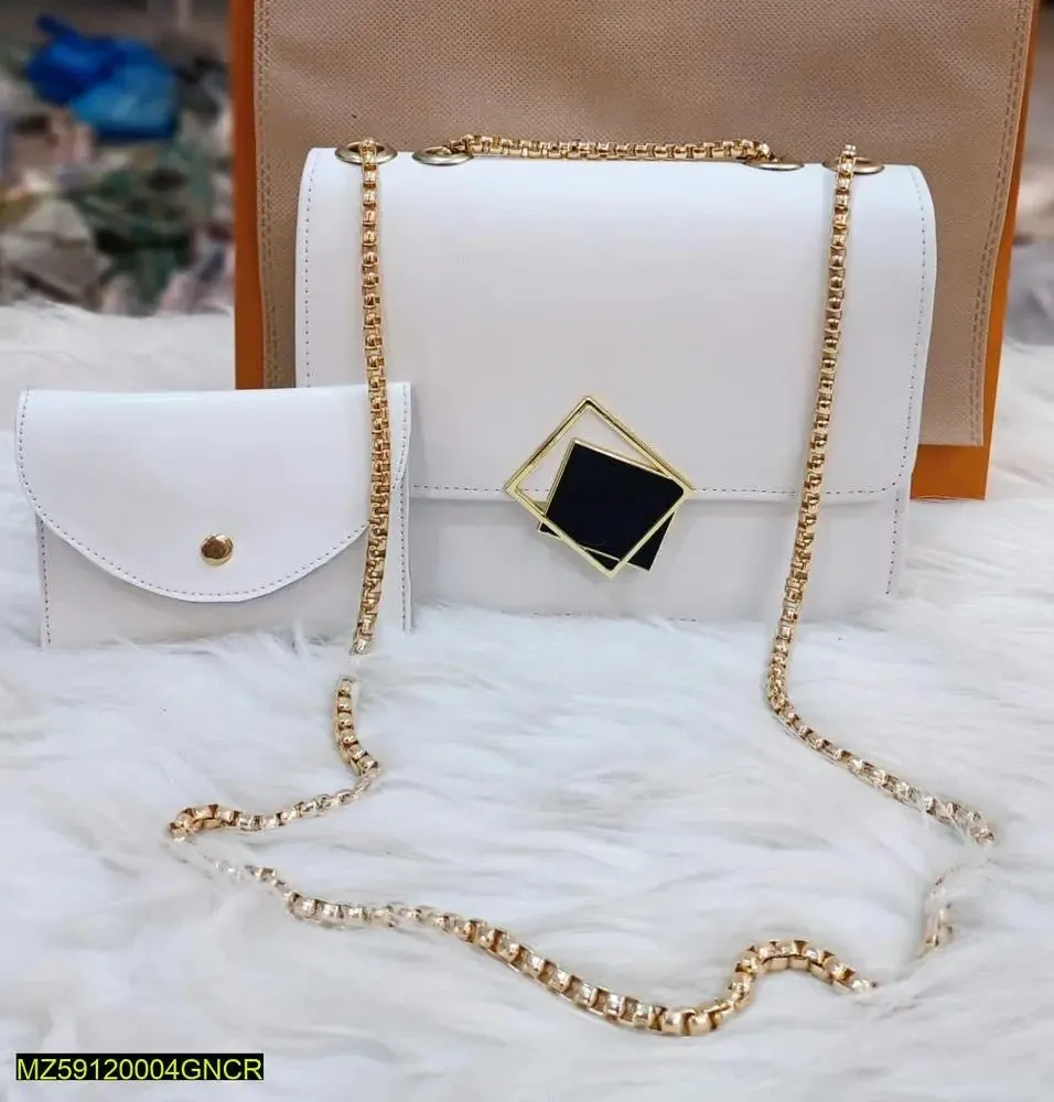 2 Pcs Pu Leather Hand Bag