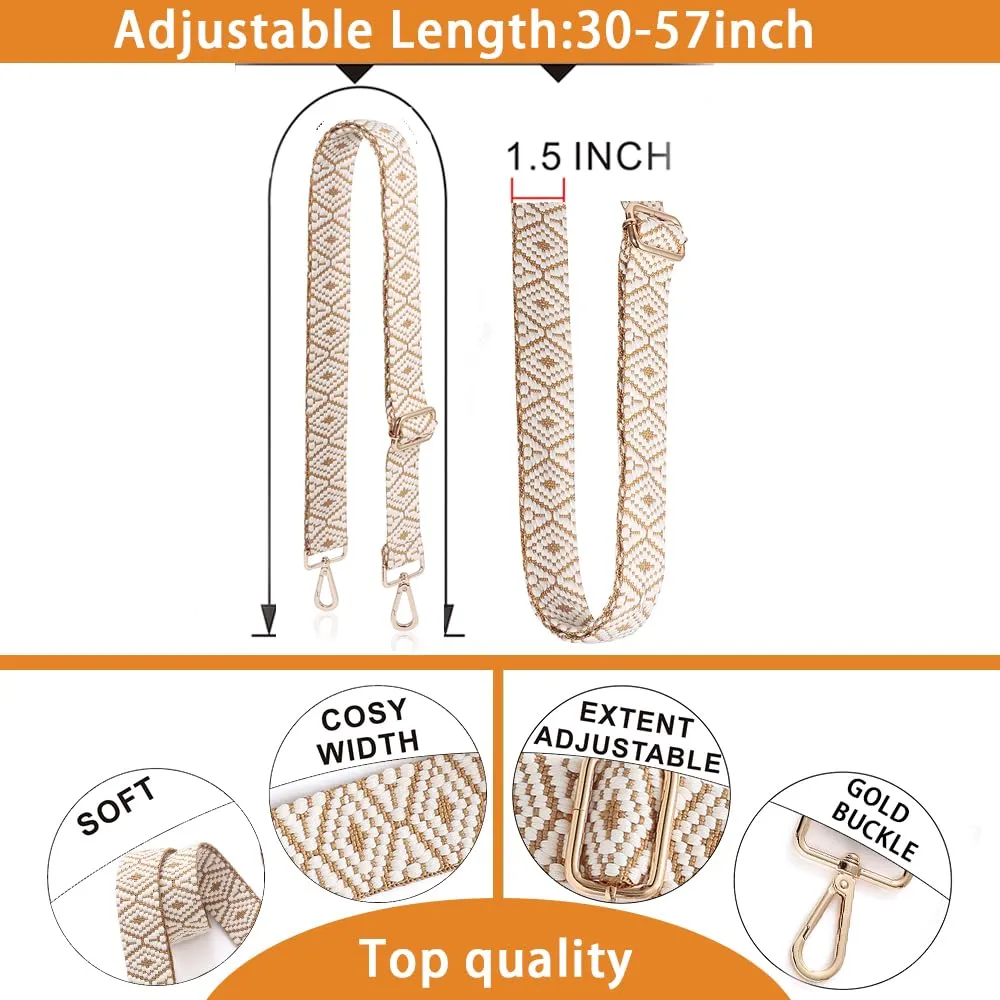 2 Strap Straps Bag Handbags Women Wide Time-limited sale 399$-AA-Crochet Replacement Crossbody Guitar for Flower Purse inch Strap Adjustable Wireless-enabled