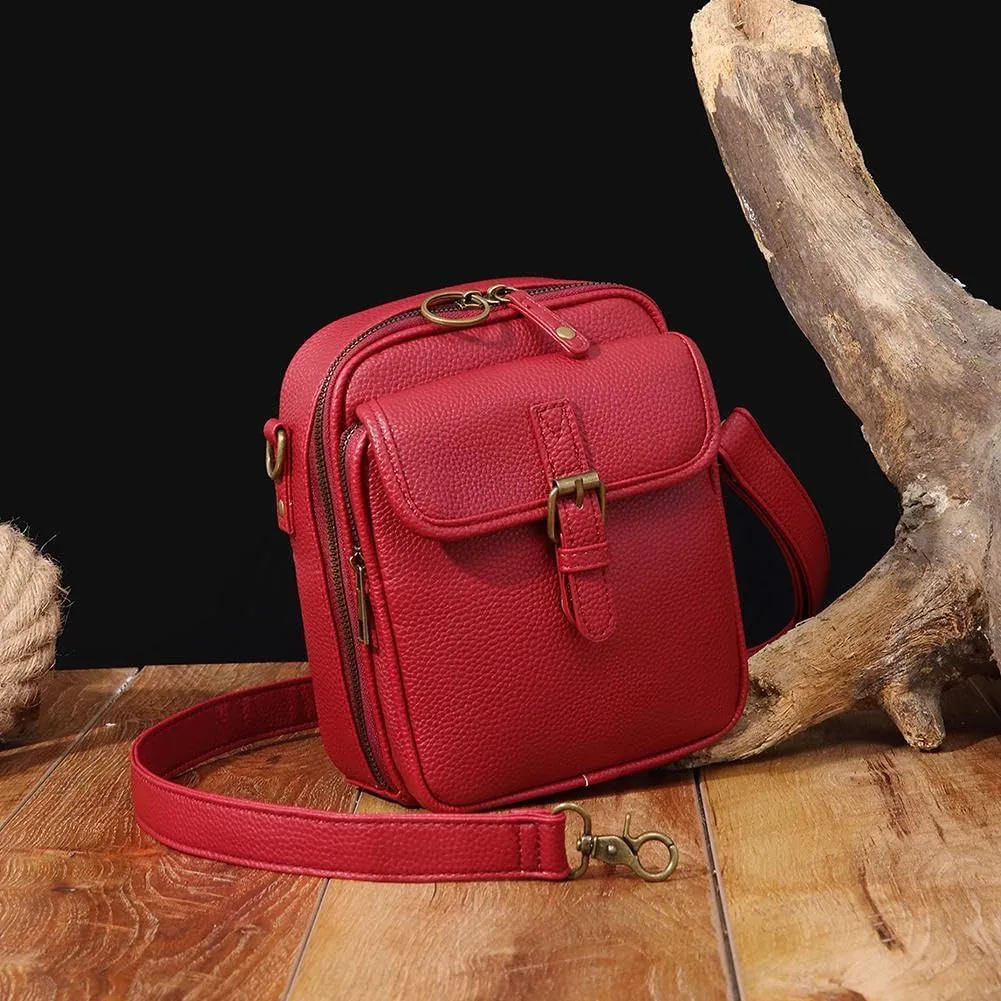 2025 Vintage Messenger Bag, Double Layer Large Capacity Sling Bag Crossbody Shoulder Bag, Small Purse Mini Messenger Handbag