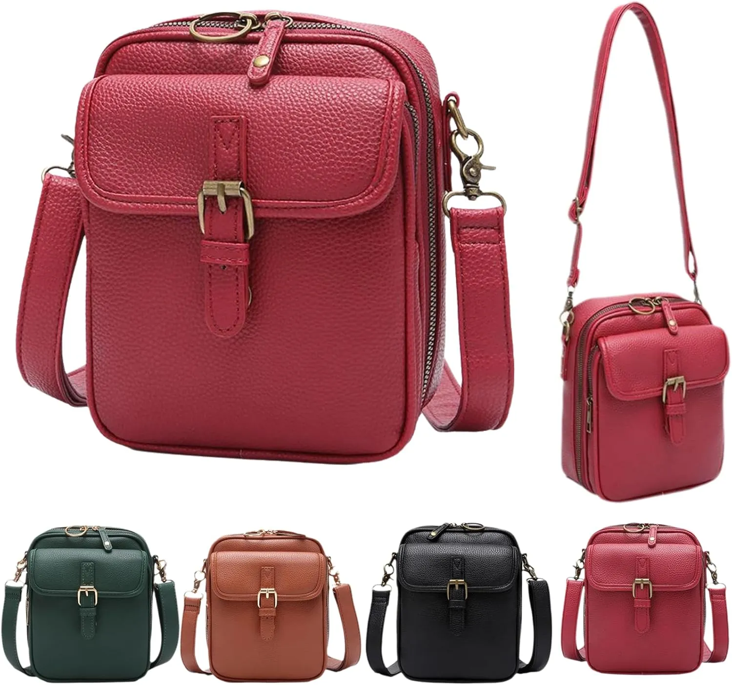 2025 Vintage Messenger Bag, Double Layer Large Capacity Sling Bag Crossbody Shoulder Bag, Small Purse Mini Messenger Handbag
