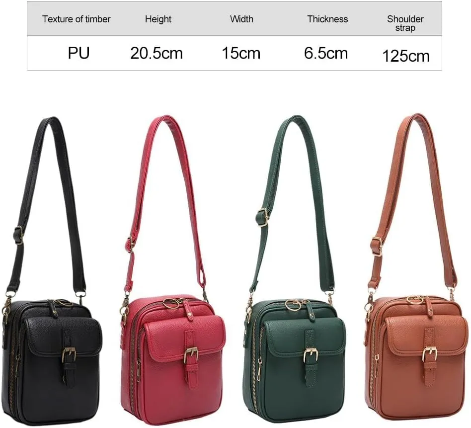 2025 Vintage Messenger Bag, Double Layer Large Capacity Sling Bag Crossbody Shoulder Bag, Small Purse Mini Messenger Handbag