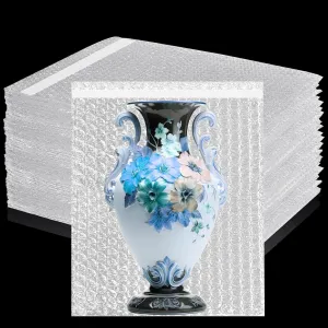 20PCS Self-Seal Bubble Out Bag Pouches, 12" x 16" Clear Bubble Cushioning Wrap, Double Wall Shockproof Protective Storage for Moving, Shipping, Packing and Storage