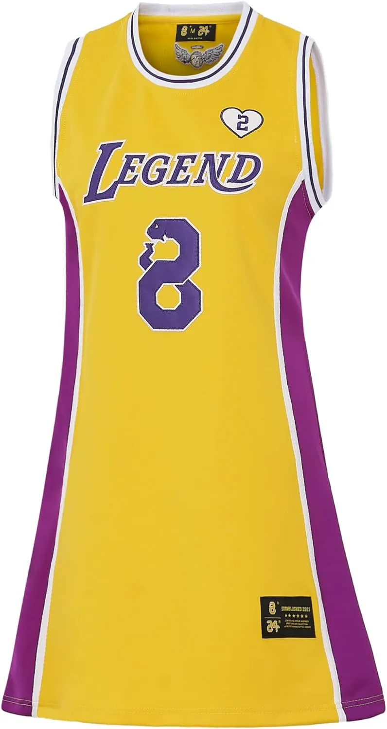 24 Womens Legend Basketball Shirt,Miss You Snakeskin Hip Hop Sport Sleeveless Dress