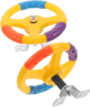 2pcs Steering Wheel Toy for Boy Girl Replacement for Bumper Cars Compatible Various Toy Models Safe Easy to Use for Boy Girl Playtime