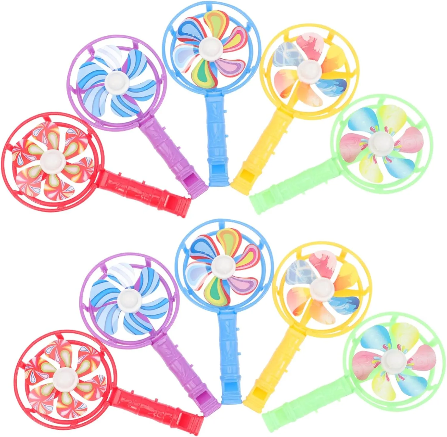 30pcs Colorful Plastic Windmill Whistles for Boy Girl Fun Whistling Musical Toys for Parties Games Family Activities Safe Lightweight Design for Boys and Girls