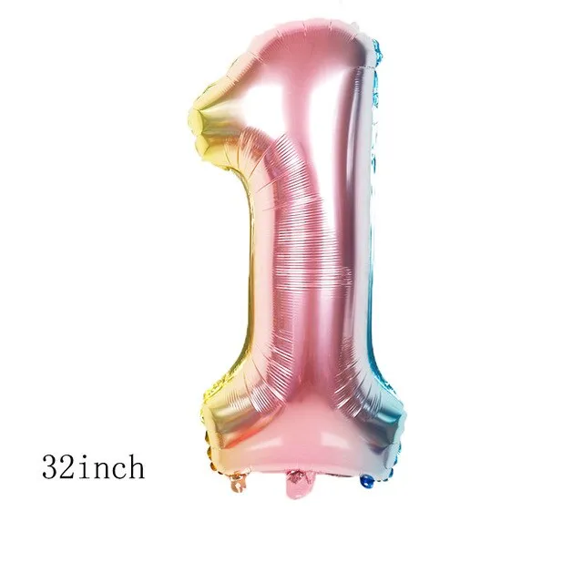 32inch Iridescent Color 0-9 Number Foil Balloons