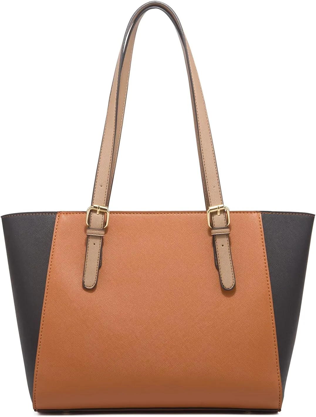 3pcs Women Stitching Tote Shoulder Handbag and Purse PU Cylindrical Crossbody Bag Coin Wallet