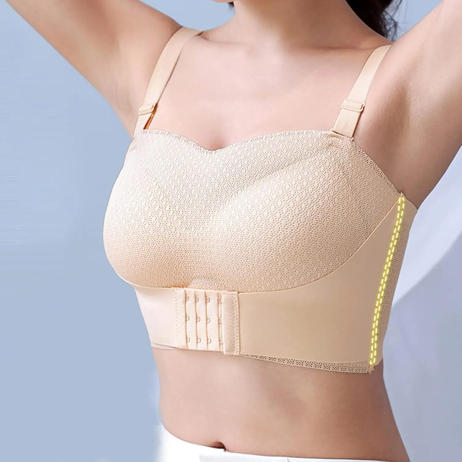 3Pcs Womens Push Up Sports Bra for Big Busted Women Sports Bras Full Support Training Wirefree Supportive Breathable
