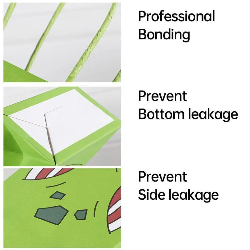 40PCS Cartoon Expression Portable Dinosaur Gift Bag AU
