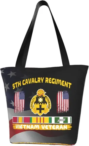 5th Cavalry Regiment Vietnam Veteran Fashion Shoulder Bag Large Capacity For Man Or Woman