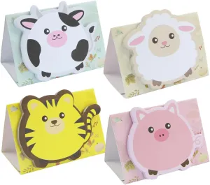 800 Sheets Animal Sticky Notes, 20 Pack Cute Sheep Tiger Pig Cow Shaped Cartoon Self-Stick Notes Kawaii Memo Note Pads Markers Flags for Students Teacher Home Office Roommates Gifts Tab Supplies