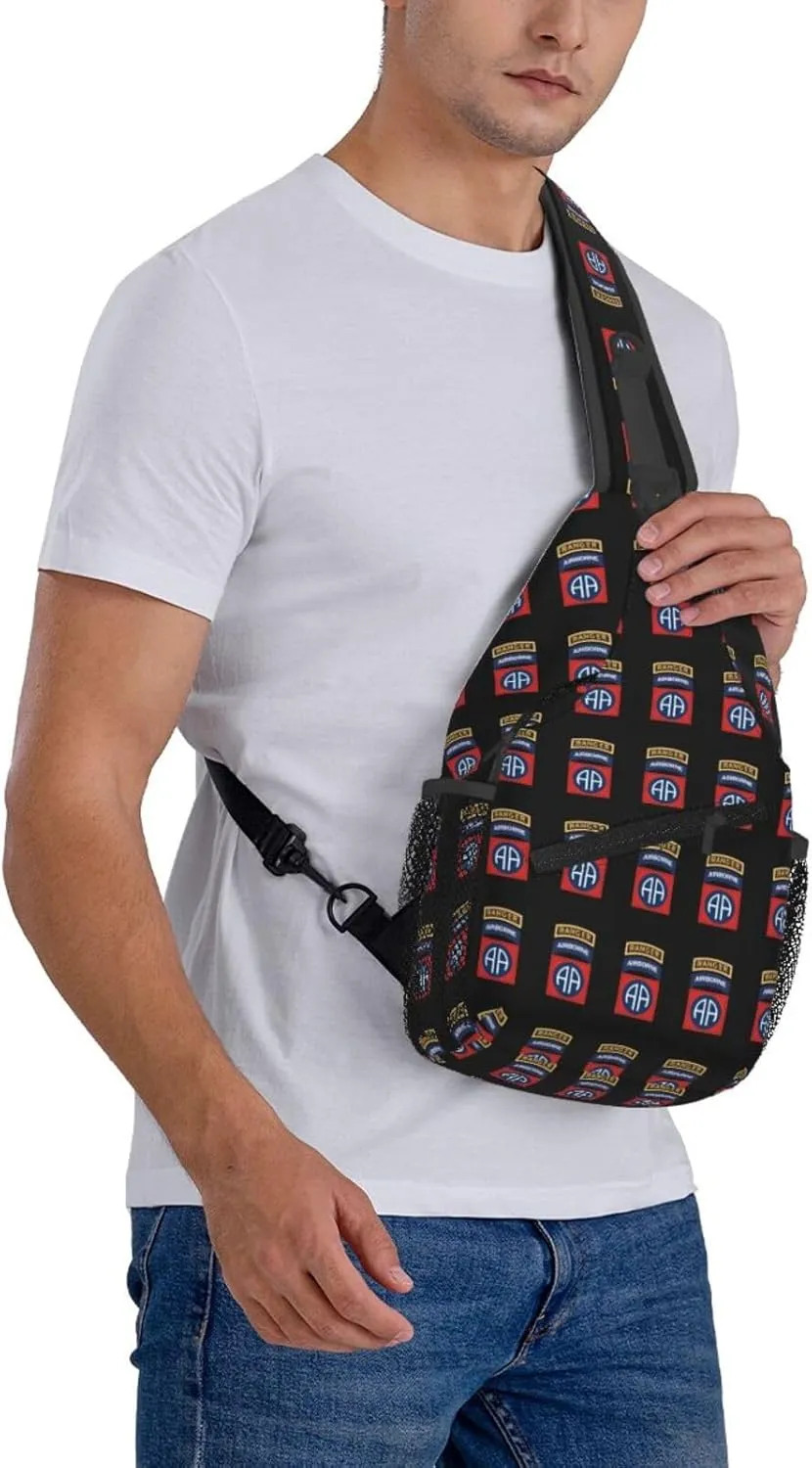 82nd Airborne Sling Backpack Chest Daypack Crossbody Crossbody Shoulder Bags For Travel Sports Running Hiking