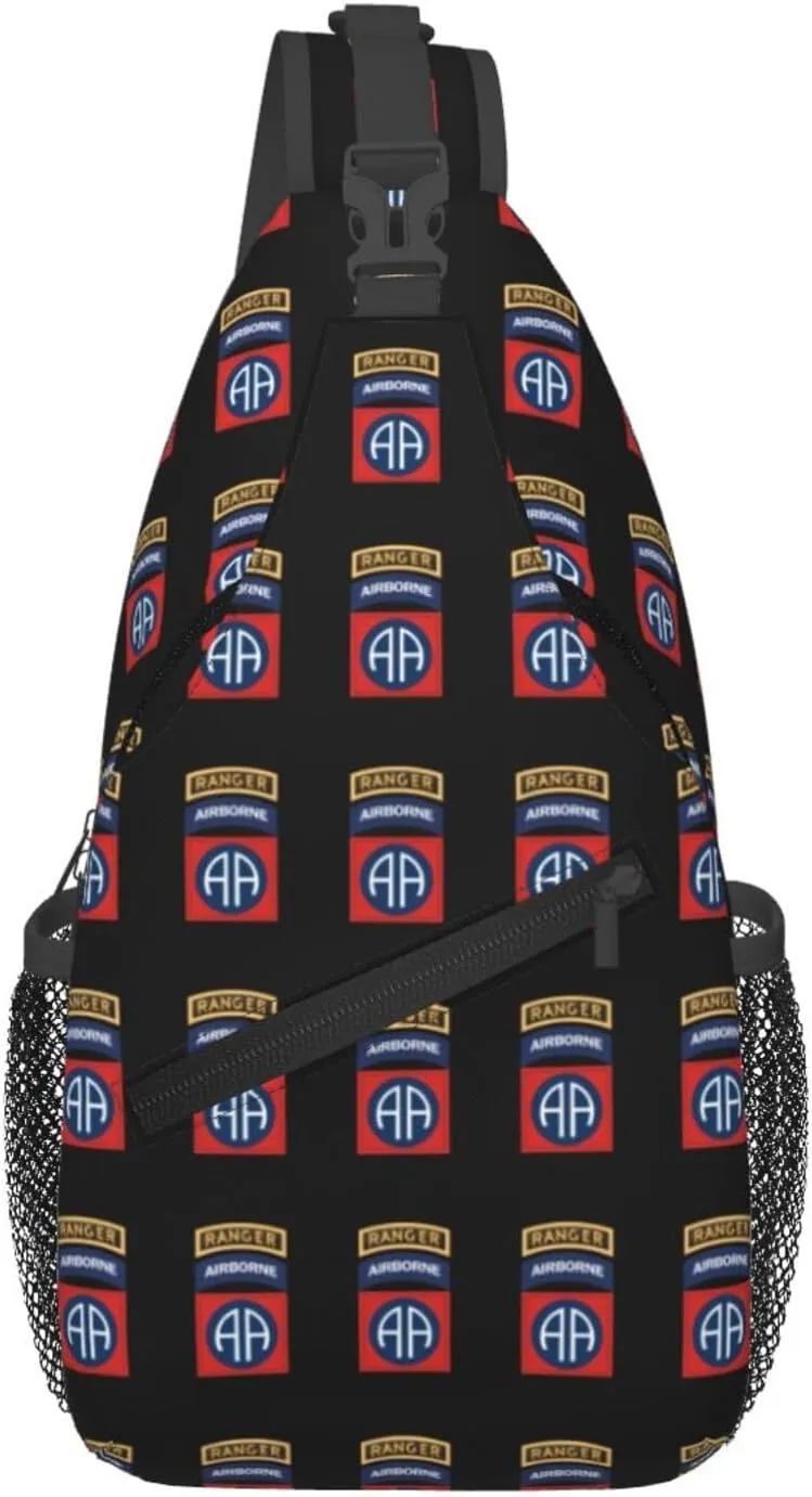 82nd Airborne Sling Backpack Chest Daypack Crossbody Crossbody Shoulder Bags For Travel Sports Running Hiking