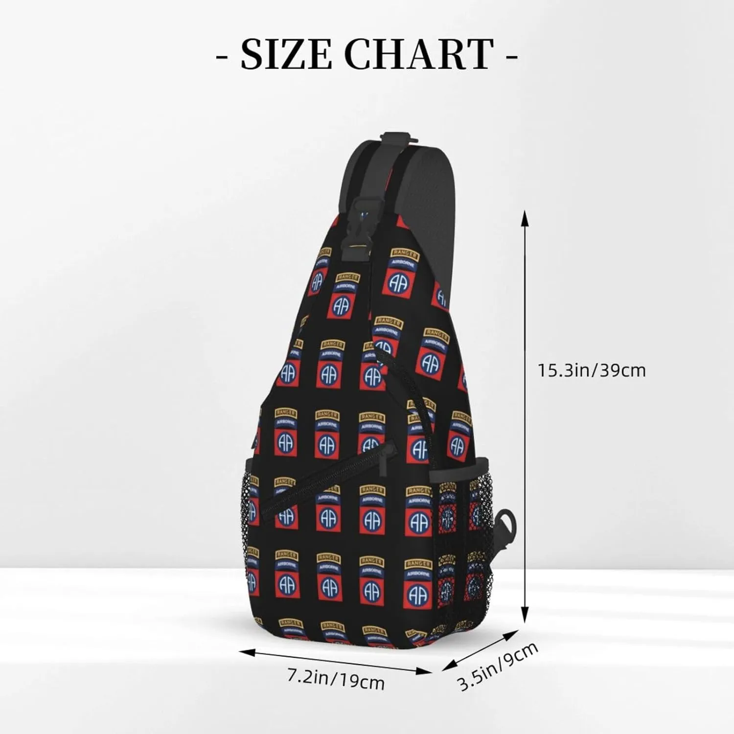 82nd Airborne Sling Backpack Chest Daypack Crossbody Crossbody Shoulder Bags For Travel Sports Running Hiking