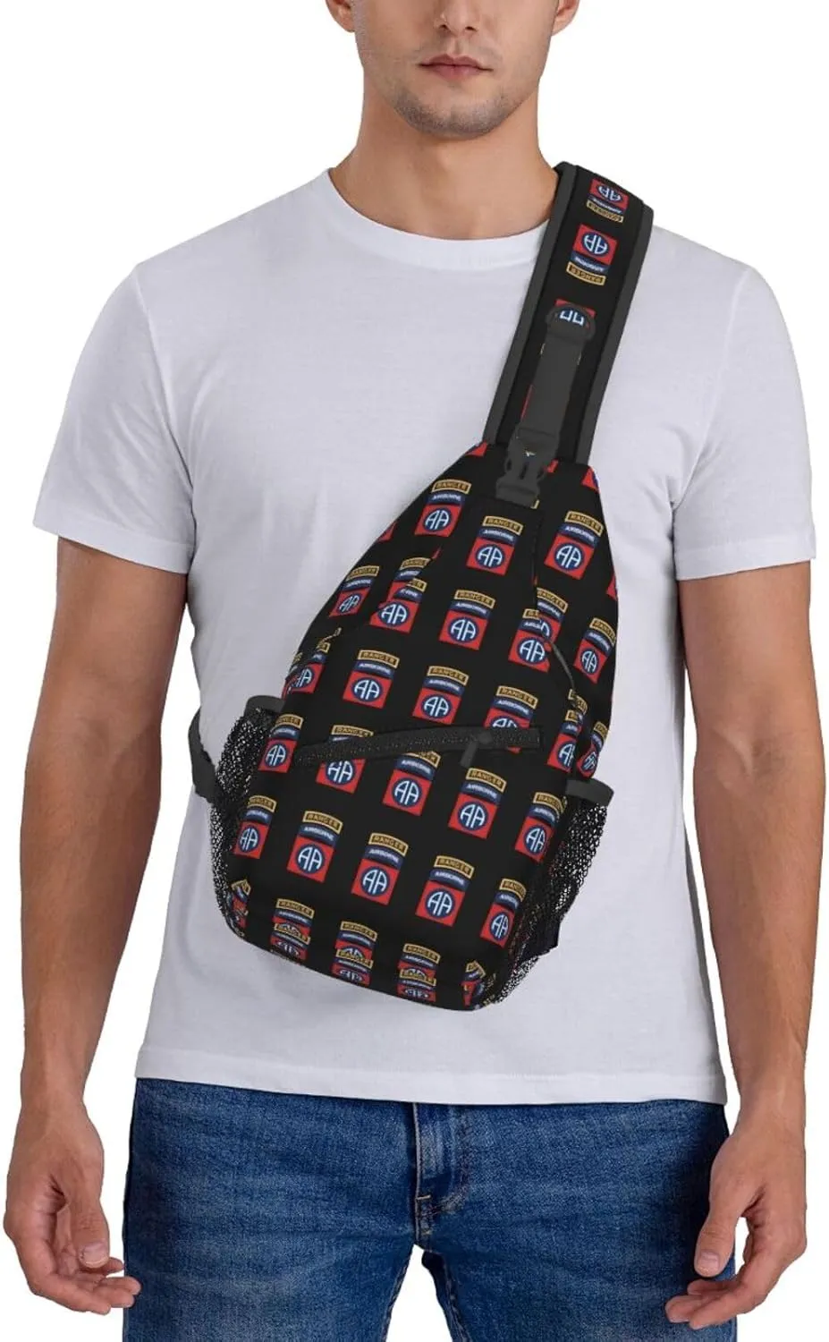 82nd Airborne Sling Backpack Chest Daypack Crossbody Crossbody Shoulder Bags For Travel Sports Running Hiking