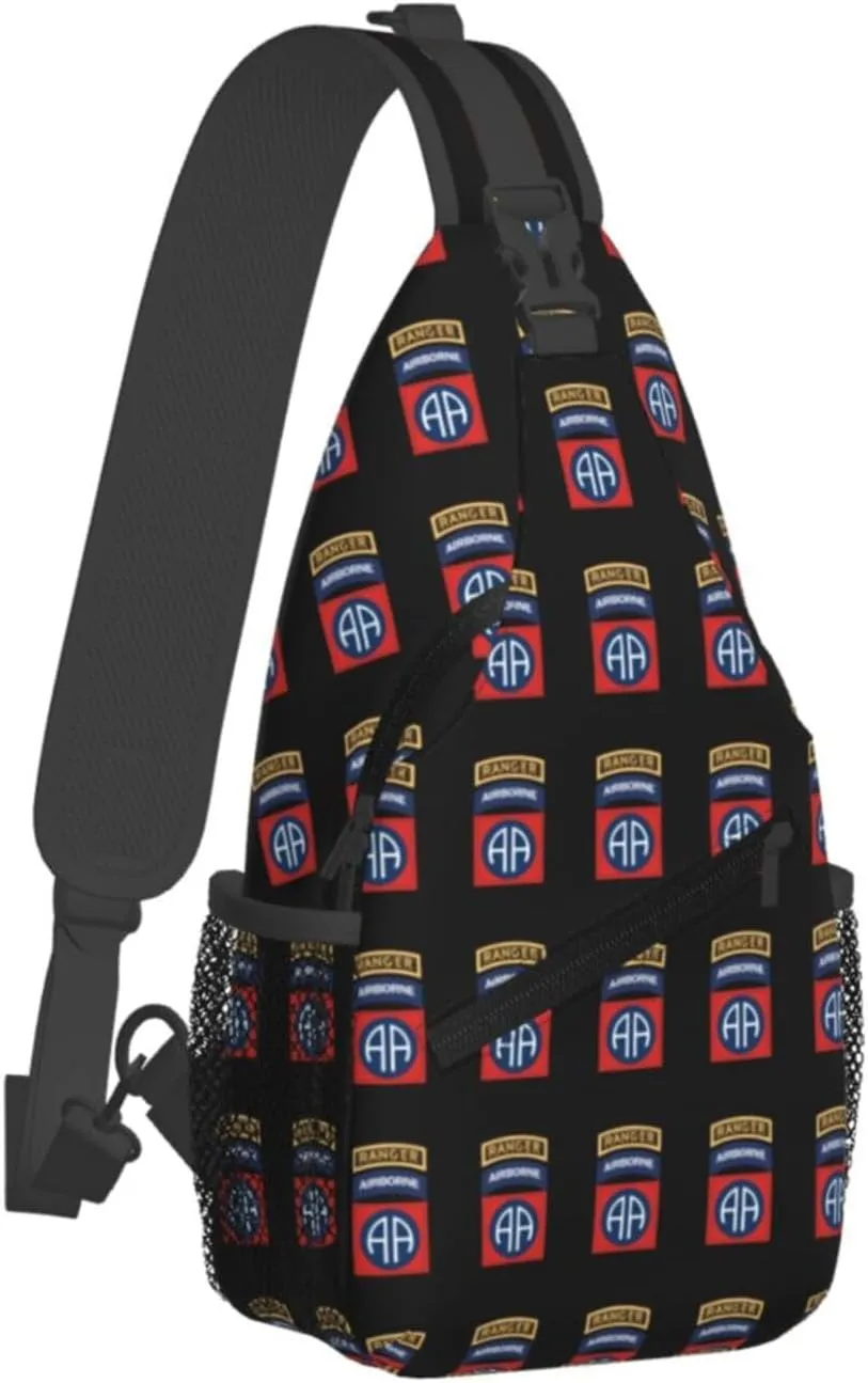 82nd Airborne Sling Backpack Chest Daypack Crossbody Crossbody Shoulder Bags For Travel Sports Running Hiking