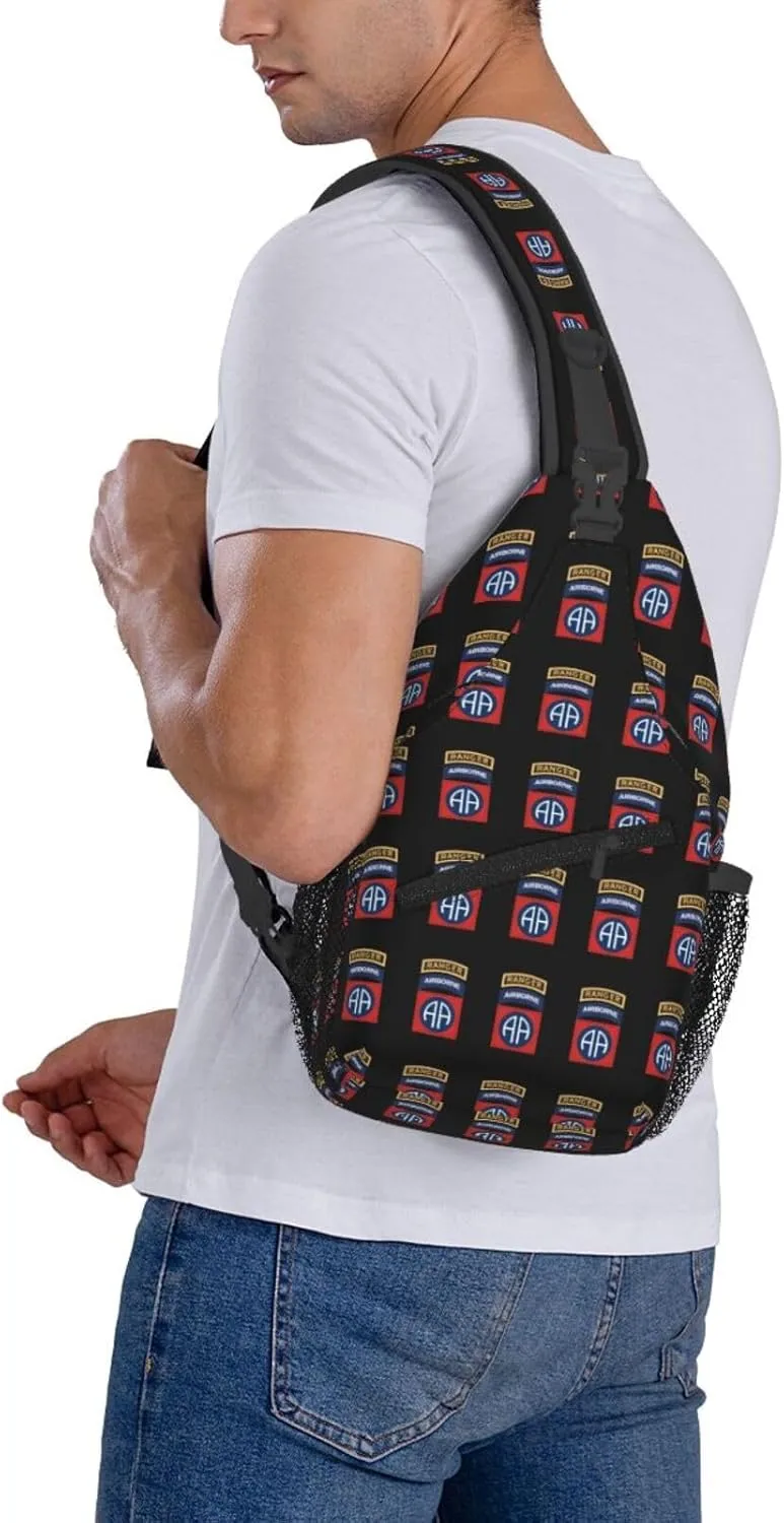 82nd Airborne Sling Backpack Chest Daypack Crossbody Crossbody Shoulder Bags For Travel Sports Running Hiking