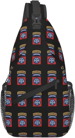 82nd Airborne Sling Backpack Chest Daypack Crossbody Crossbody Shoulder Bags For Travel Sports Running Hiking