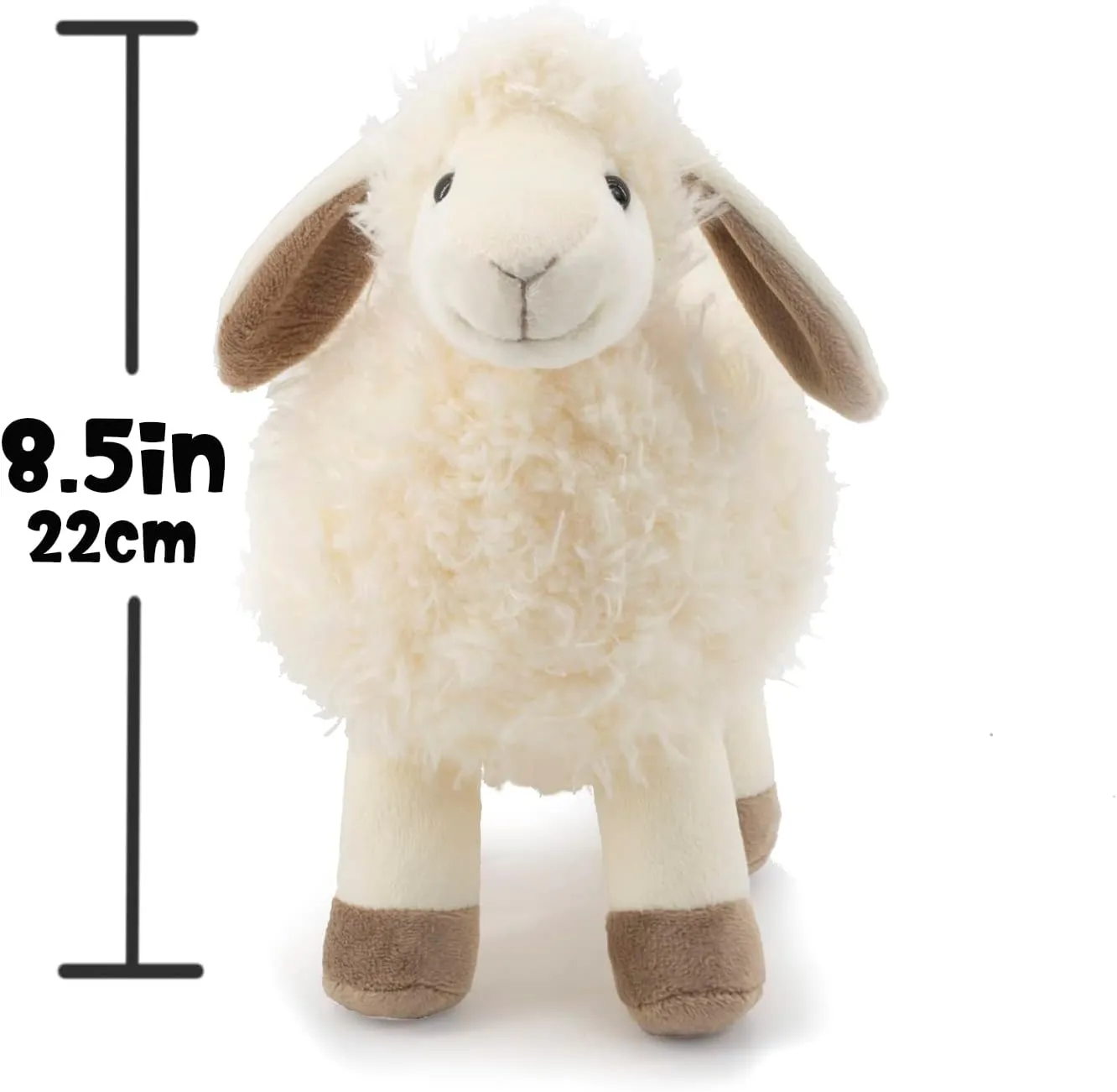 8.5" White/Cream Sheep Stuffed Animals for Boys and Girls,Soft and Adorable Lamb Plush Toys for Newborn Babies,Great Gifts on Birthday,Christmas,Baby Shower,Easter,Machine Washable