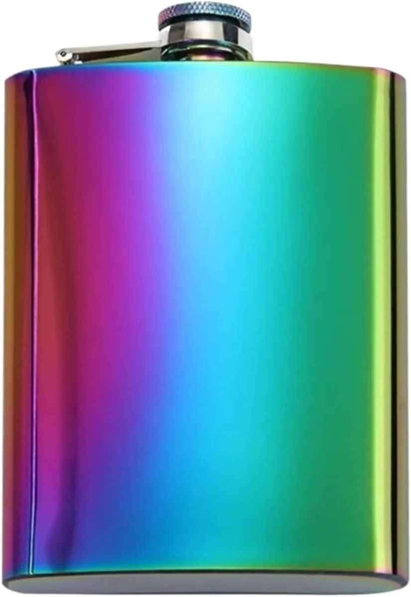 8Oz Retro Portable Flasks for Liquor for Men Flasks with Funnel Outdoor Travel Flasks 304 Stainless Steel Flasks(A)