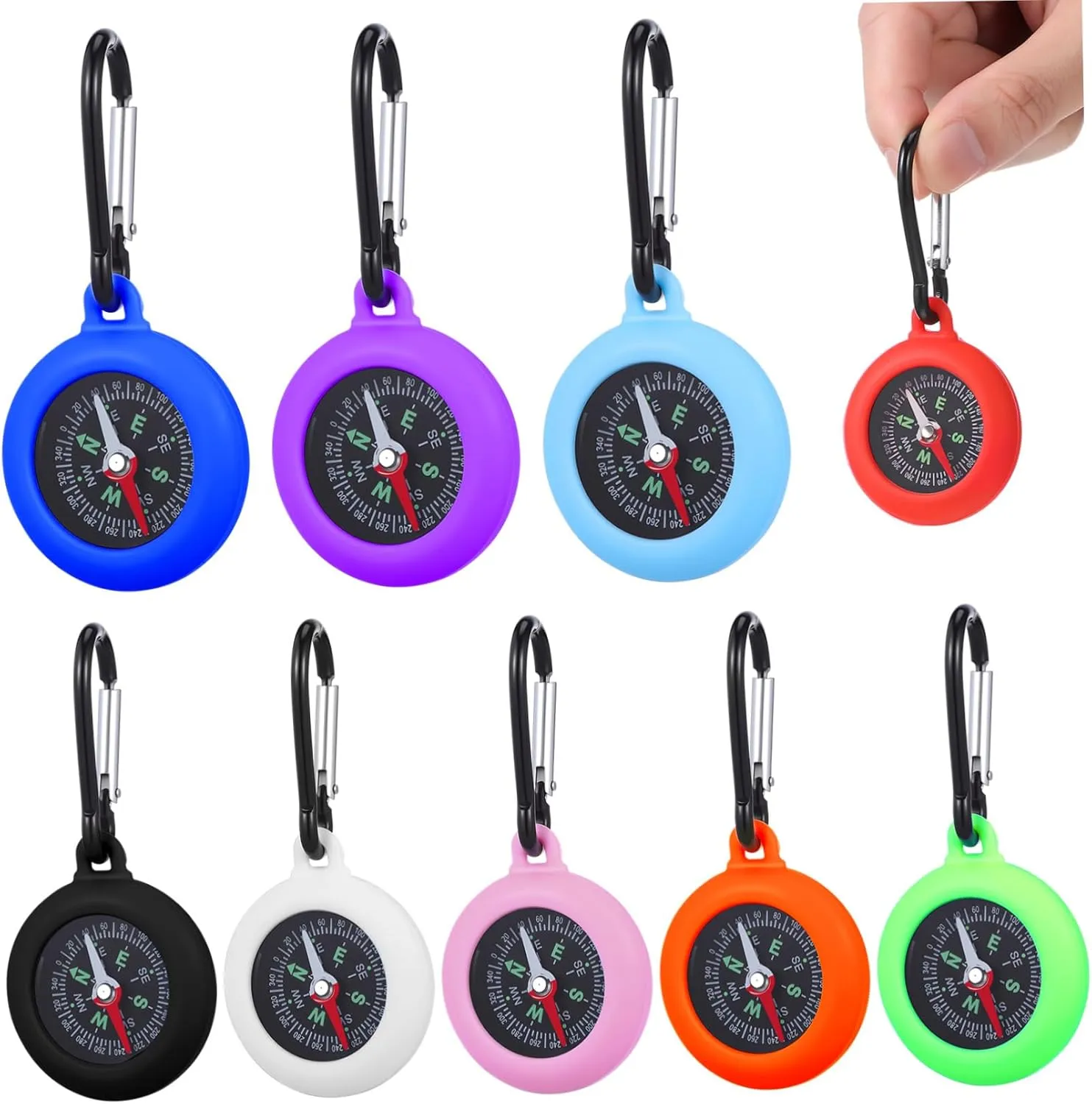 9pcs Pocket Compass for Hiking Camping and Backpacking Accurate Navigation Tool for Outdoor Enthusiasts