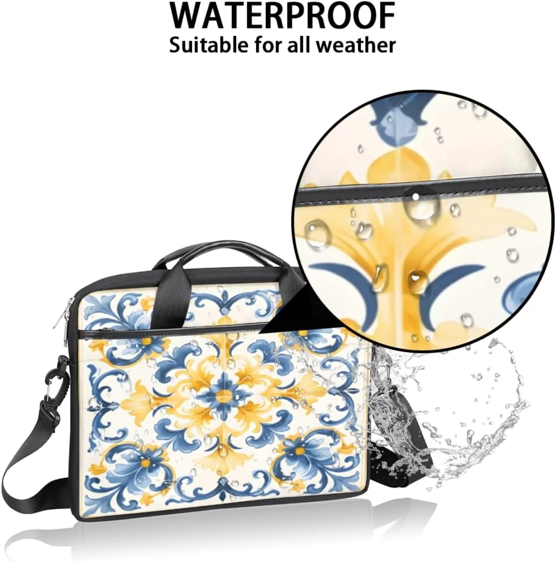 Abstract Fun Design Laptop Shoulder Bag for Tablet Computer Notebook Sleeve Messenger Carrying Case Briefcase Tote