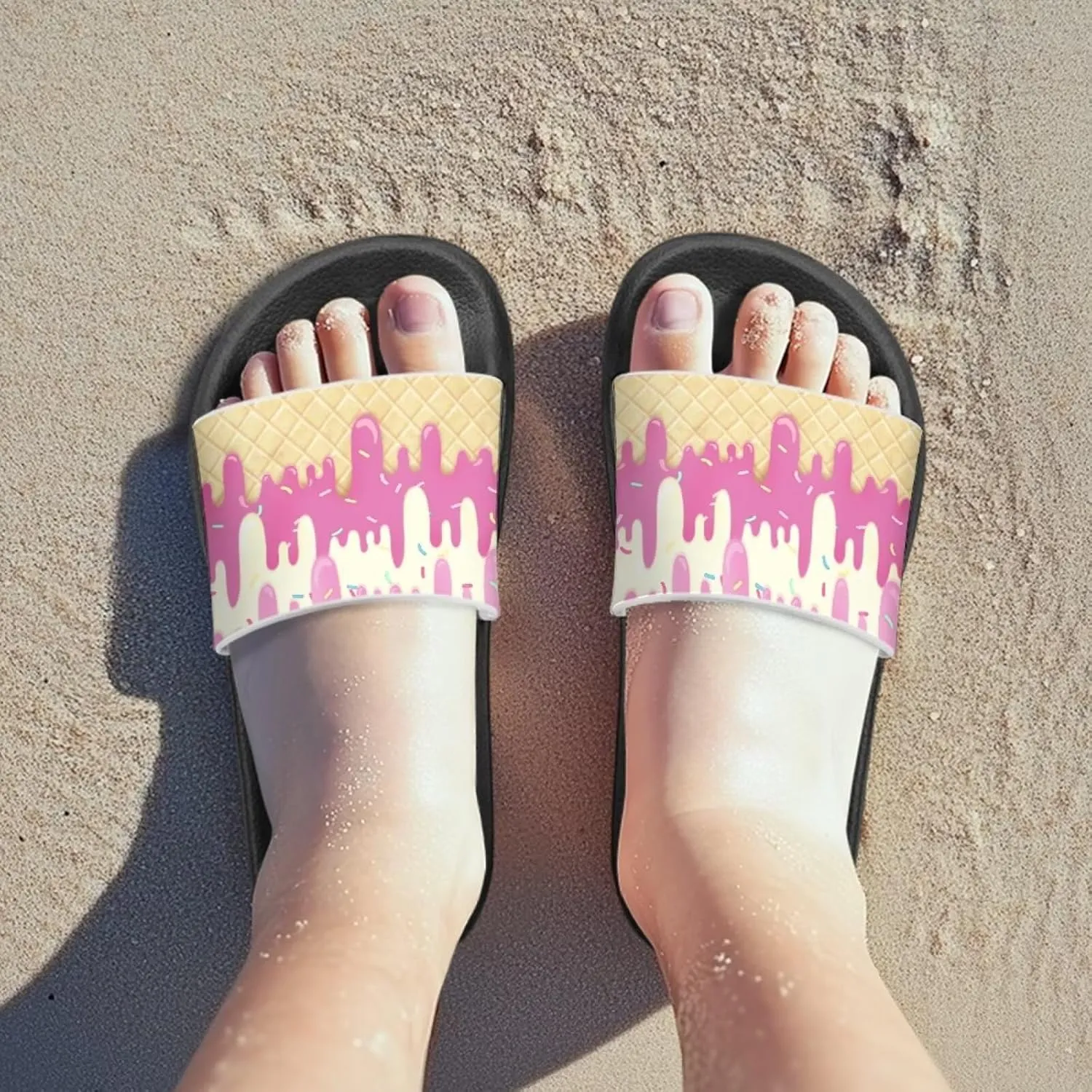 Adorable Slide Sandals for Boys Girls Slide Sandals Cartoon Youth Pool Shower Shoes Suitable for Outdoors