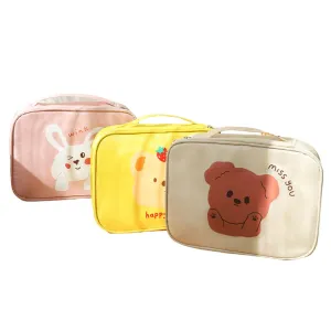 Adorable Women's Makeup Bag - Large Capacity Travel Cosmetic Bag, Handheld & Portable (Purple)