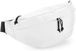 Adults Travel Wear Reflective Roll Top Grab Handle Shoulder Strap Backpack Bag White One Size