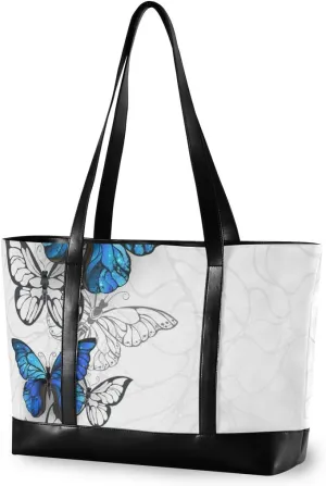 ALAZA Cheetah Leopard Laptop Tote Bag,Fits 15.6 Inch Laptop,Womens Lightweight Canvas Leather Tote Bag Shoulder Bag