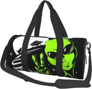 Alien Ufo Foldable Travel Duffel Bag Large Size Sports Gym Bag Multifunctional Weekender Overnigh Bag