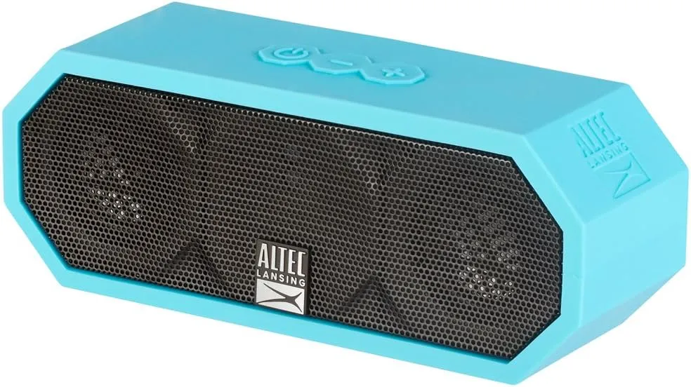 Altec Lansing Jacket H2O 2 - Waterproof Bluetooth Speaker with 3.5mm Aux Port, IP67 Certified & Floats in Water, Compact & Portable Speaker for Travel & Outdoor Use, 8 Hour Playtime