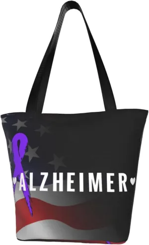 Alzheimer'S Disease Awareness Fashion Shoulder Bag Large Capacity For Man Or Woman
