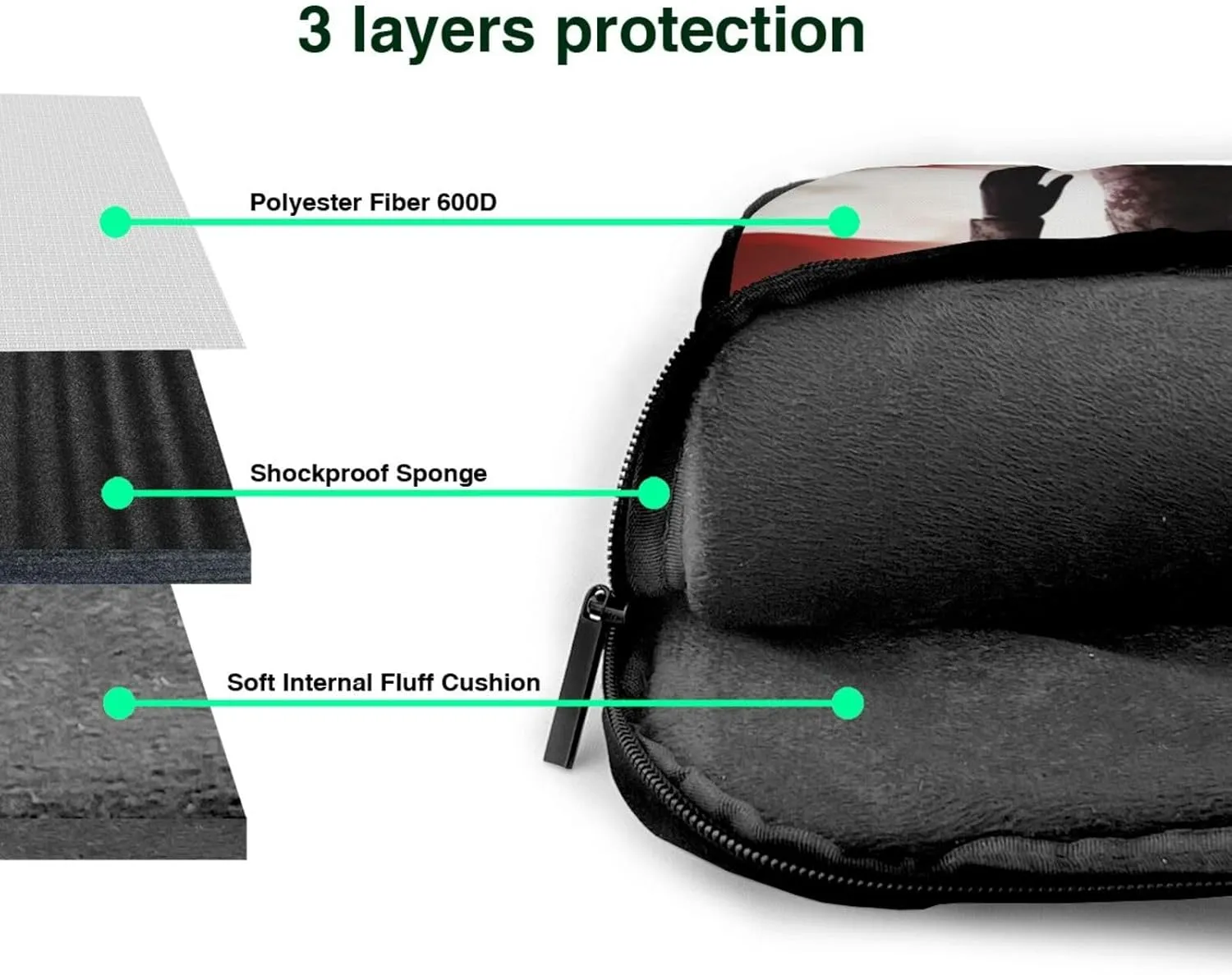 American Flag Soldier print Laptop Bag Large Capacity Computer Bags Shoulder Briefcase Laptop Sleeve Case