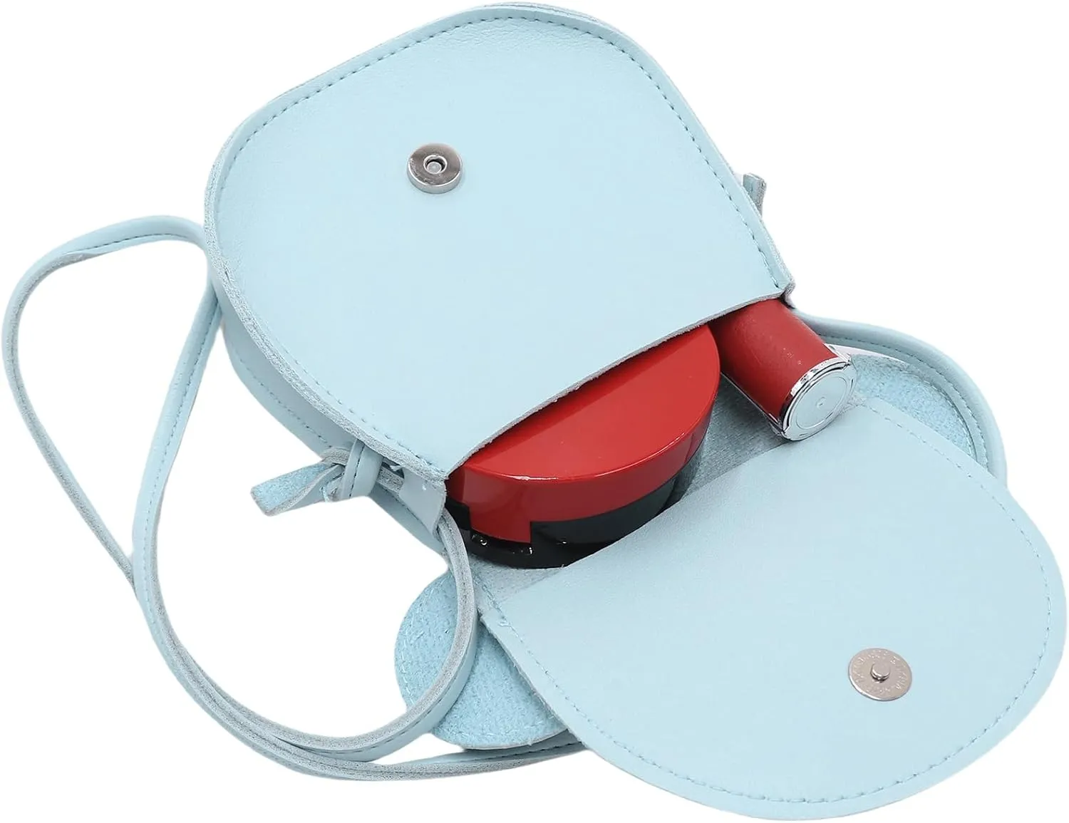 AMPOSSTO Cute Mouse Ears Crossbody Purse for Little Girls Large Bow Shoulder Bag Handbag Red Small