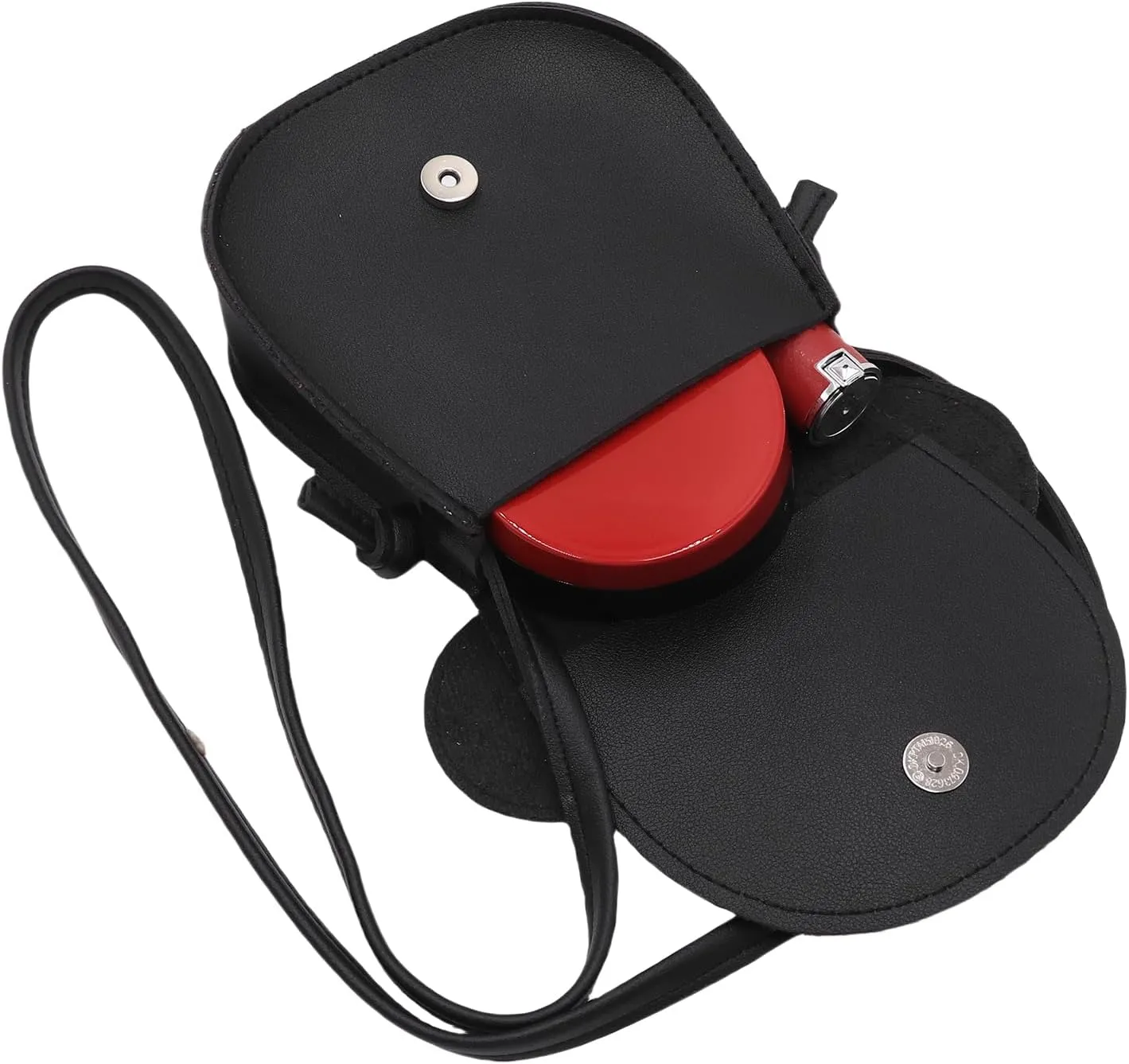 AMPOSSTO Cute Mouse Ears Crossbody Purse for Little Girls Large Bow Shoulder Bag Handbag Red Small