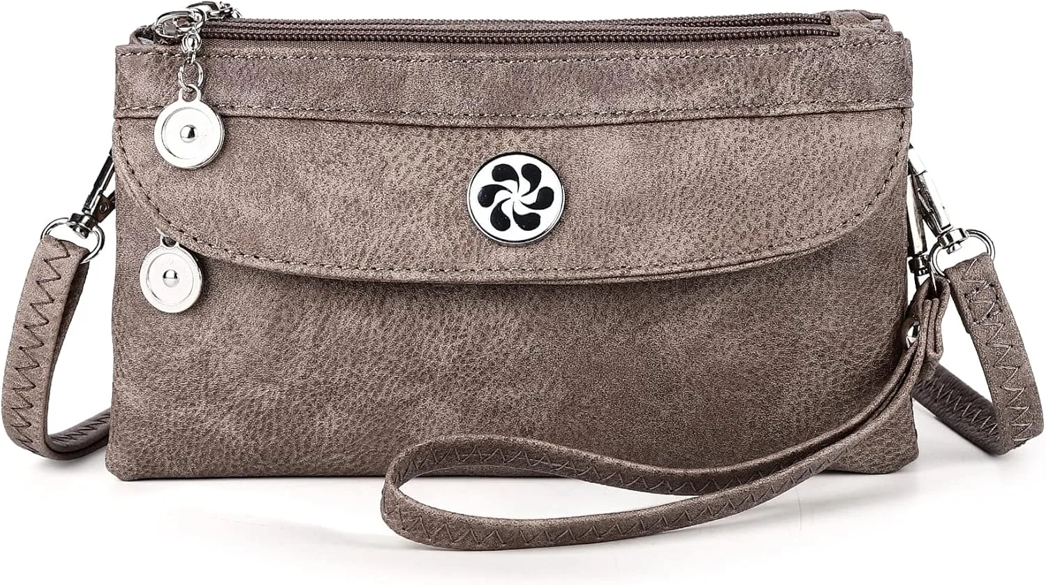 Angel Kiss Crossbody Bags Small Purses for Women Vegan Leather Cell Phone Wallet Purse with Wristlet Strap