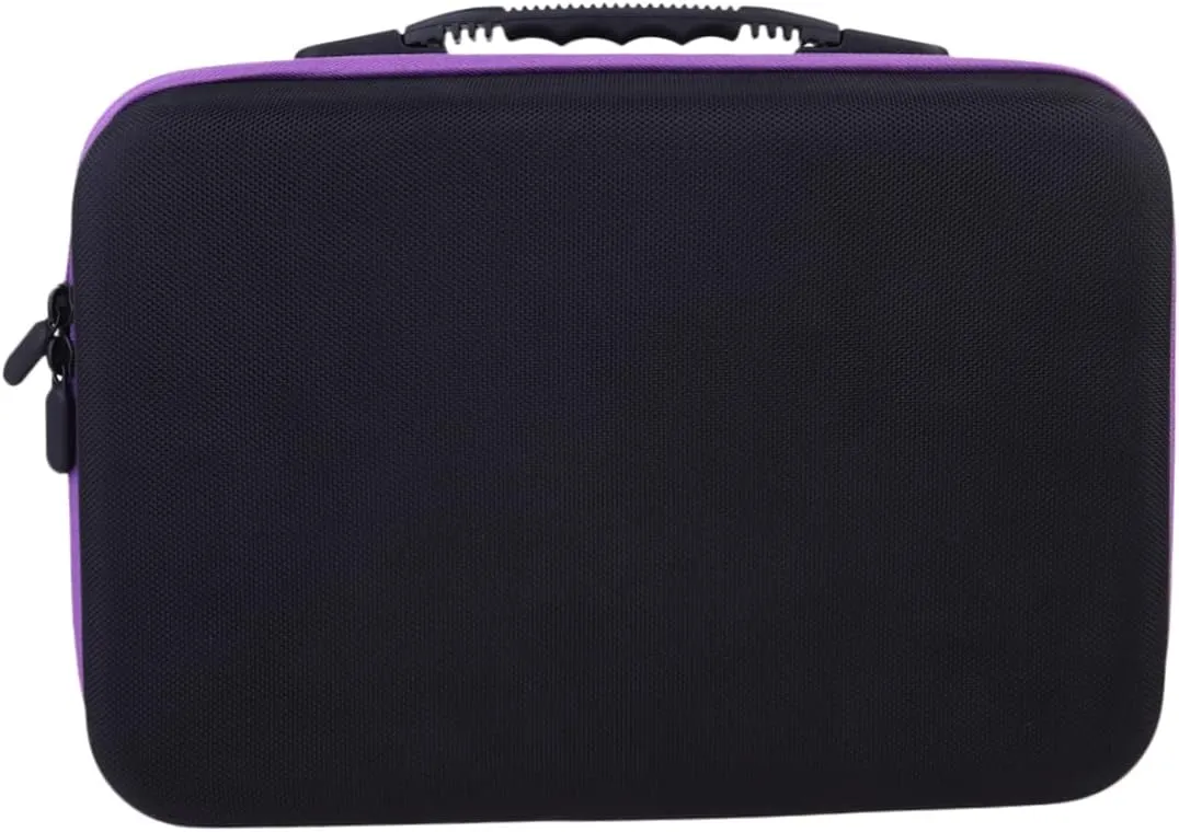 Angoily 2pcs Purse Organizer Insert Carry Case Travel Storage Box High Capacity, Purple, Size 2
